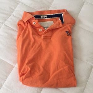 🍊Lush Orange Abercrombie Polo T-Shirt🍊